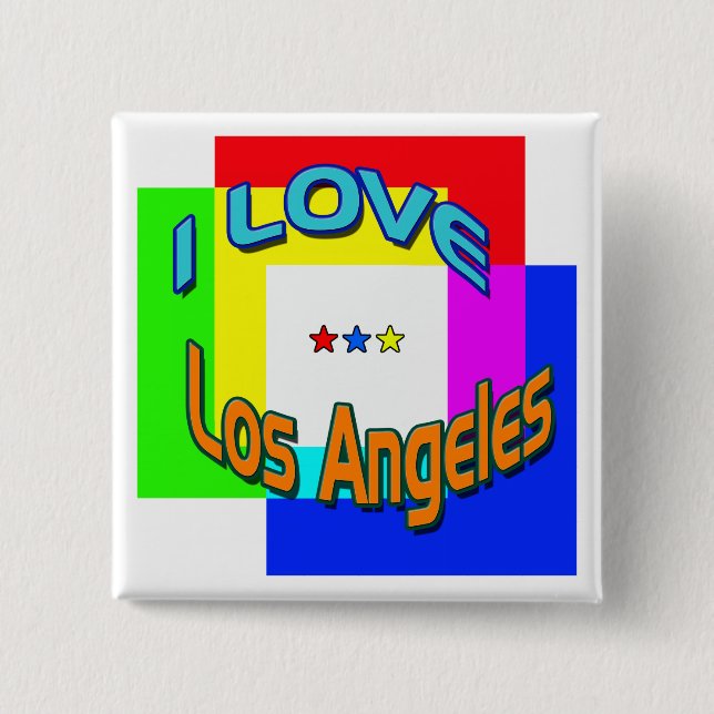 Schaltfläche "I LIEBE Los Angeles Coloring 1" Button (Vorderseite)