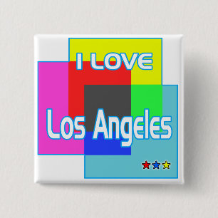 Schaltfläche "I LIEBE Los Angeles Coloring 2" Button