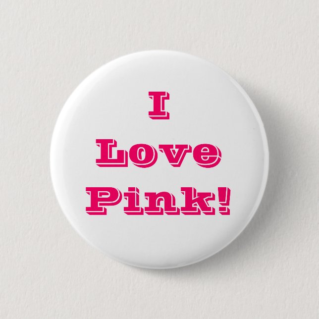 Schaltfläche I Liebe Rosa Button (Vorderseite)