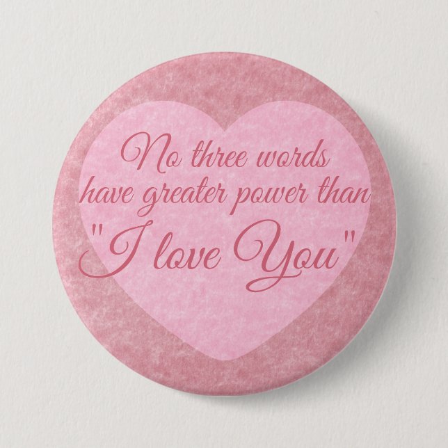 Schaltfläche "I LIEBE YOU" Button (Vorderseite)