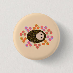 Schaltfläche "Igel und Blume" Button