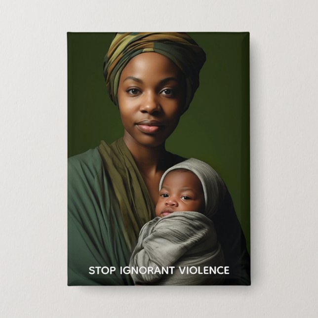 Schaltfläche Ignorante Gewalt stoppen Button (Vorderseite)