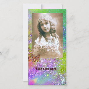 SCHALTFLÄCHE IN GLITZERN, leuchtend lila grün blau