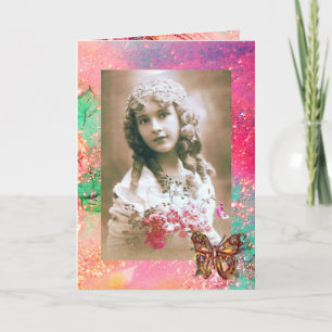 SCHALTFLÄCHE IN GOLD-GLITZERN-Fotovorlage Karte