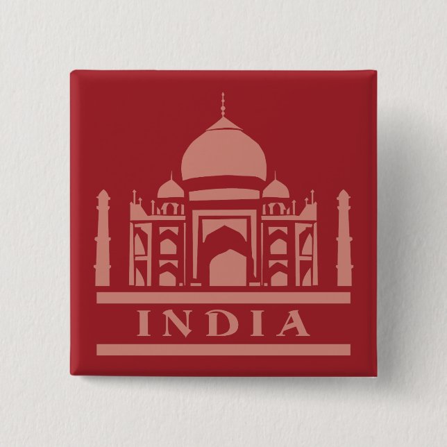 Schaltfläche INDIA für benutzerdefinierte Farbe Button (Vorderseite)