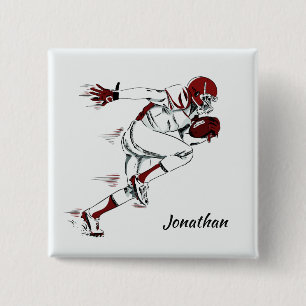 Schaltfläche individuelle Name Football Player Button