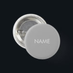 Schaltfläche individuelle Name-Text grau-weiß-mini Button<br><div class="desc">Schaltfläche individuelle Name Graue und weiße minimalistische Button</div>