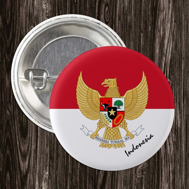 Schaltfläche Indonesien, patriotische indonesische Button (Von Creator hochgeladen)