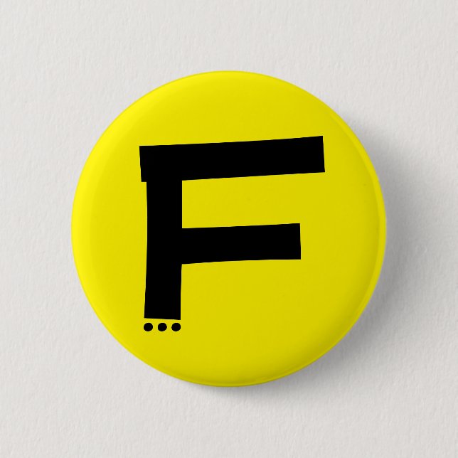 Schaltfläche "Initial Letter F Monogram Modern" Button (Vorderseite)