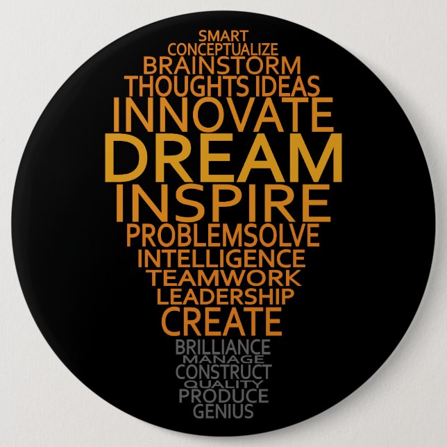 Schaltfläche "Inspiration Light Bulb" Button (Vorderseite)