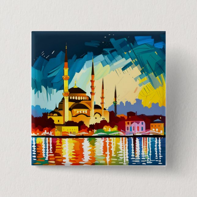 Schaltfläche "Istanbul Mosque Souvenir" Button (Vorderseite)