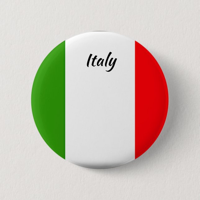 Schaltfläche "Italien - Runde Flagge" Button (Vorderseite)