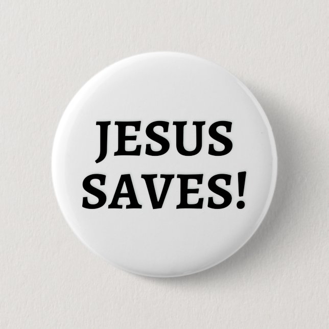 Schaltfläche Jesus Rette Button (Vorderseite)