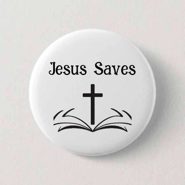 Schaltfläche Jesus Rette Button (Vorderseite)