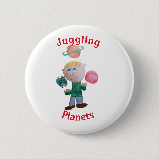 Schaltfläche "Juggling Planets" Button (Vorderseite)