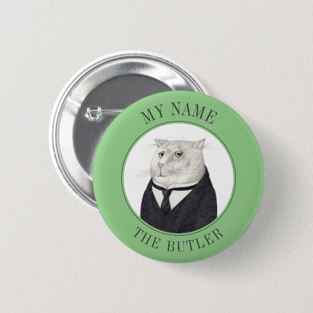 Schaltfläche "KATZNENNNUMMER Abzeichen" Button (Vorne & Hinten)