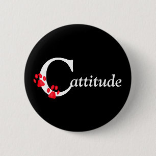 Schaltfläche "Kitty Paws Cattitude" Button