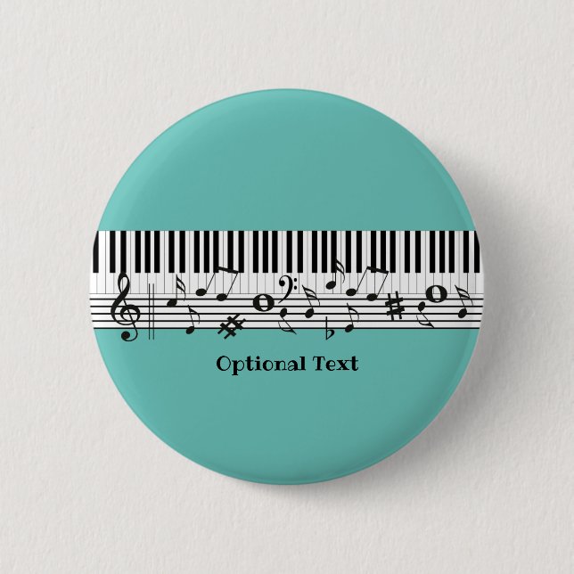 Schaltfläche Klaviermusikdesign Button (Vorderseite)