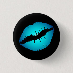 Schaltfläche "Kleine blaue Lippen" Button