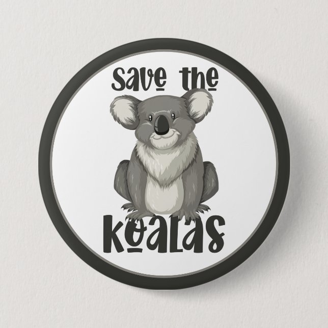 Schaltfläche Koalas gerettet Button (Vorderseite)