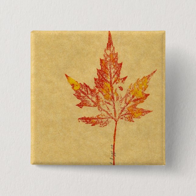 Schaltfläche "Leaf Nature Prints" Button (Vorderseite)
