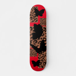 SCHALTFLÄCHE LEOPARD/CHEETAH DRUCKSKATEBOARD SKATEBOARD