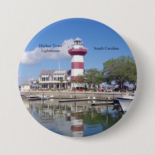 Schaltfläche "Leuchtturm in der Stadt" Button (Vorderseite)