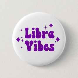 Schaltfläche "Libra Vibes Zodiac Astrologie Lila S Button