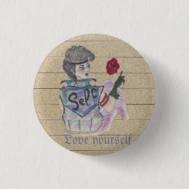 Schaltfläche "Liebe für sich" Empowerment Button (Vorderseite)