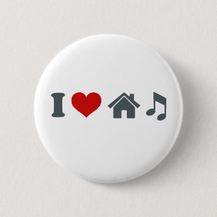 Schaltfläche "Liebe House Music Pinback"   Ibiza-T Button