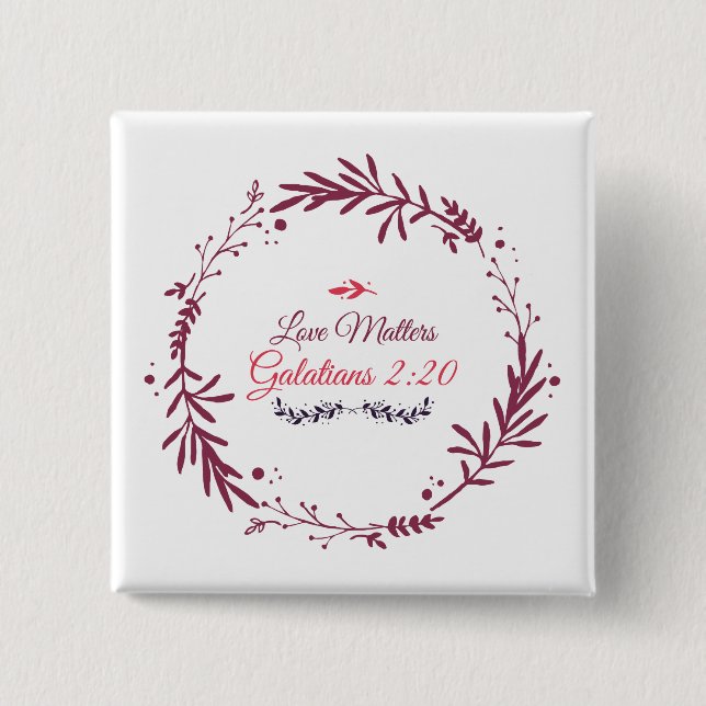 Schaltfläche Liebe Square Button (Vorderseite)