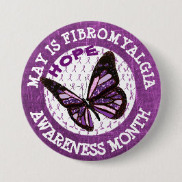 Schaltfläche "lila Fibromyalgie-Aufklärung Monat" Button