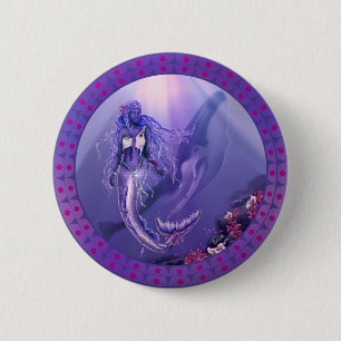 Schaltfläche "lila Ocean Mermaid" Button