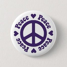 Schaltfläche "lila Peace Sign" Button