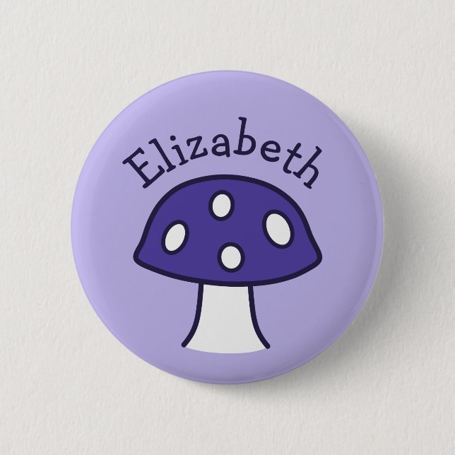 Schaltfläche "lila Pilzname" Button (Vorderseite)