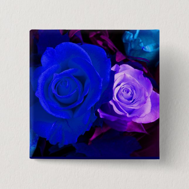 Schaltfläche Lila Rose Blau - Anpassbar Button (Vorderseite)