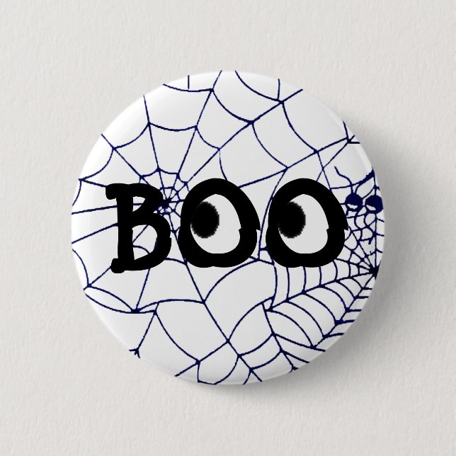 Schaltfläche "lila und schwarze Halloween-Boyeball Button (Vorderseite)