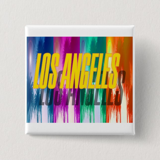 Schaltfläche "Los Angeles Colorful Palms" Button (Vorderseite)
