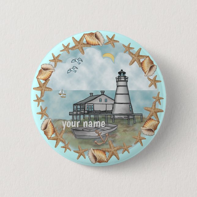 Schaltfläche Louisiana Muscheln Button (Vorderseite)