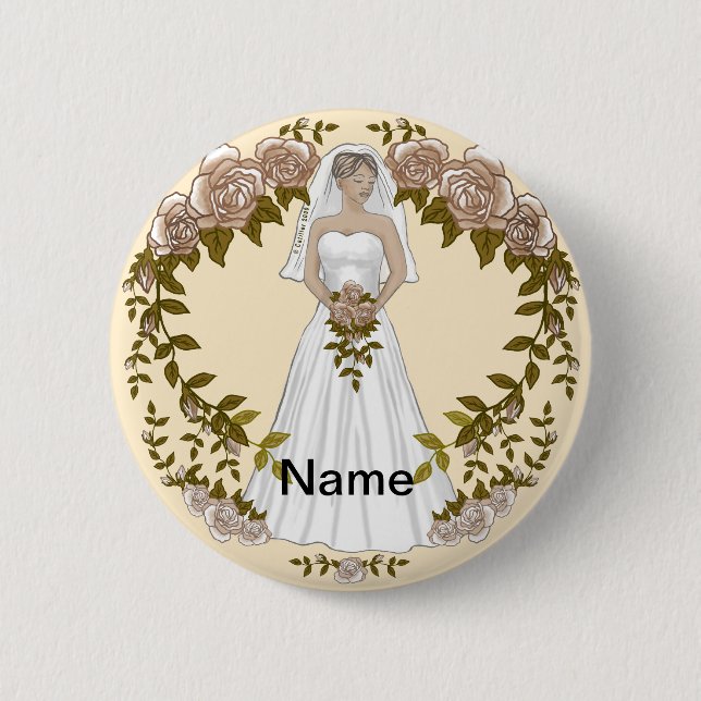 Schaltfläche "Love Bride Wedding Button" Button (Vorderseite)