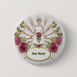 Schaltfläche "Love Bride Wedding Button" Button