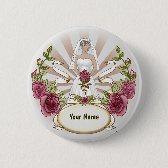Schaltfläche "Love Bride Wedding Button" Button (Vorderseite)