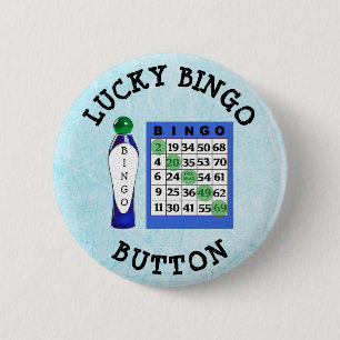 Schaltfläche "Lucky BINGO Button Blue Cards"