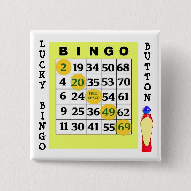 Schaltfläche "Lucky BINGO" grüne Karten Button (Vorderseite)