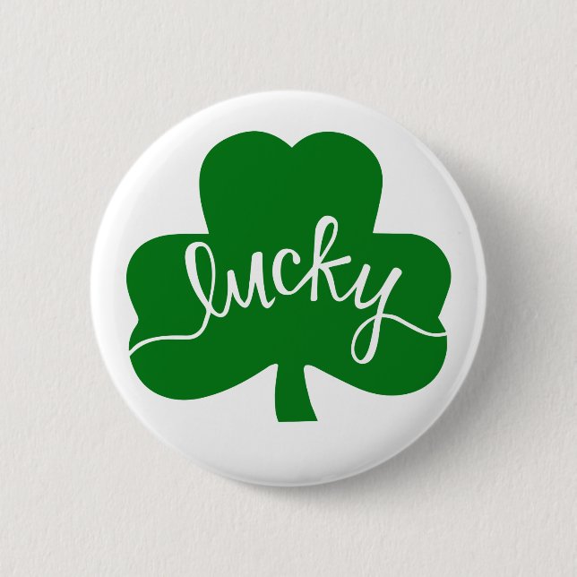 Schaltfläche "Lucky Green Kleeblatt" Button (Vorderseite)