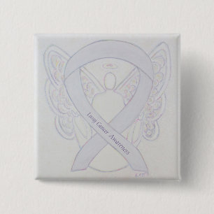 Schaltfläche "Lungenkrebs-Bewusstsein" Angel Pear Button
