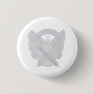 Schaltfläche "Lungenkrebs-Bewusstsein" Angel Pearl Button
