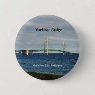 Schaltfläche Mackinac Bridge Mackinaw City Button