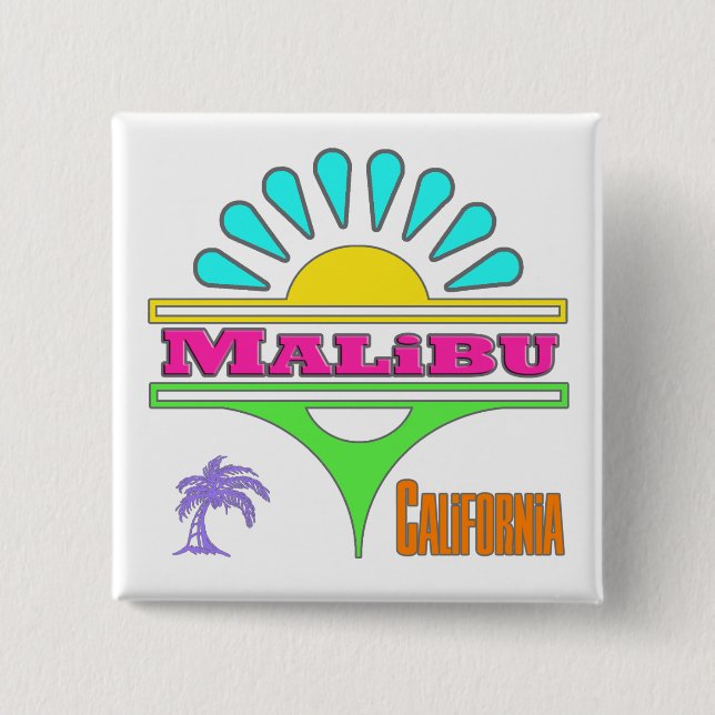 Schaltfläche "Malibu Colorful 1" Button (Vorderseite)