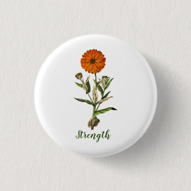 Schaltfläche "Marigold Strength Inspiration Button (Vorderseite)
